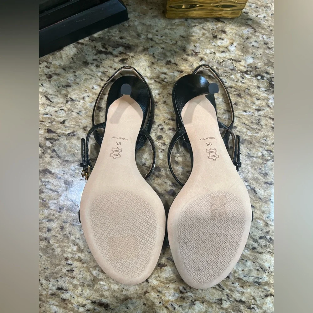 Tory Burch Penelope 65MM Elegant Black Slingback Sandals Heels 8.5